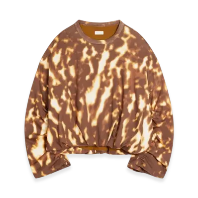 DRIES VAN NOTEN Women's Draped Sweatshirt "Amber"