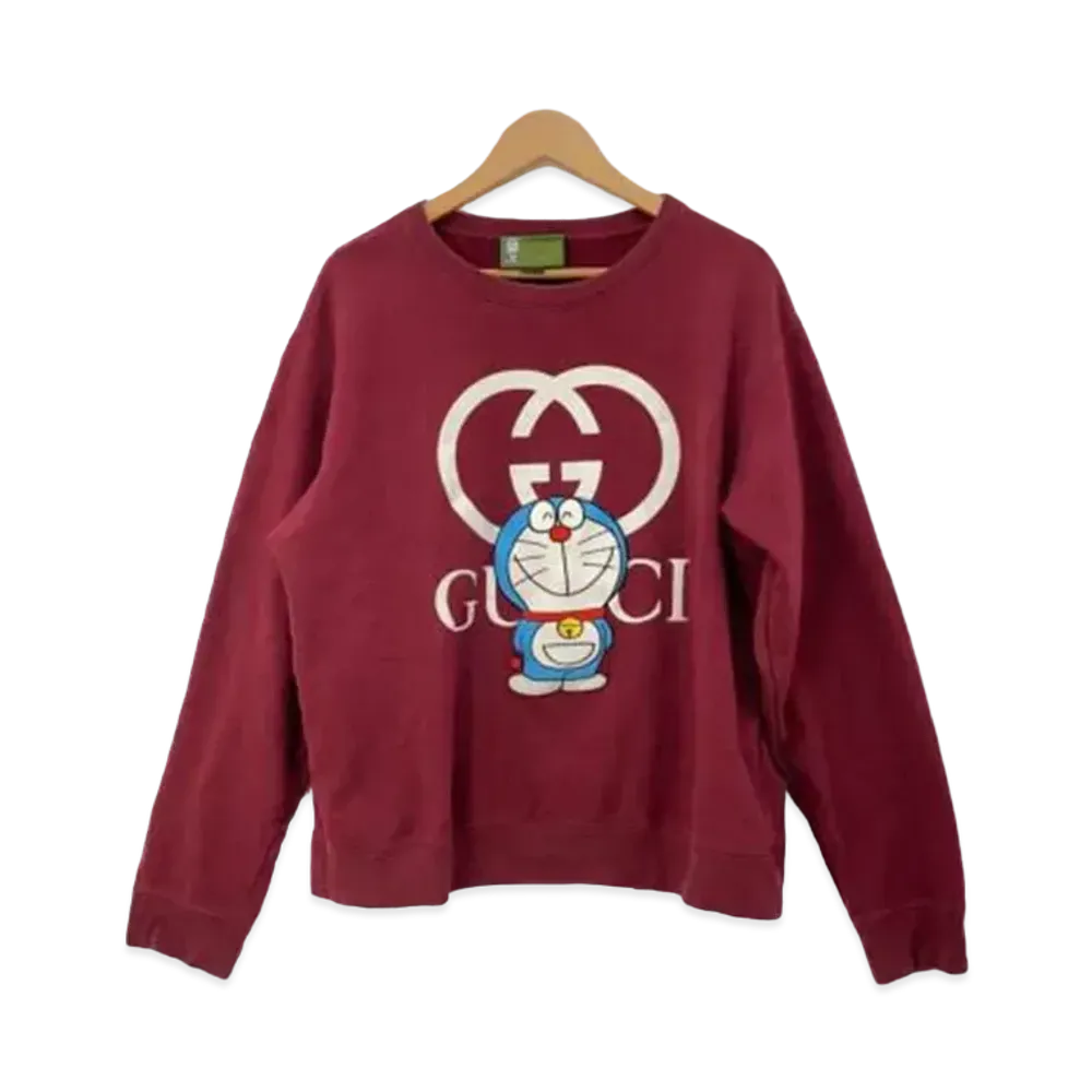 GUCCI x Doraemon Crewneck Sweatshirt "Bordeaux"