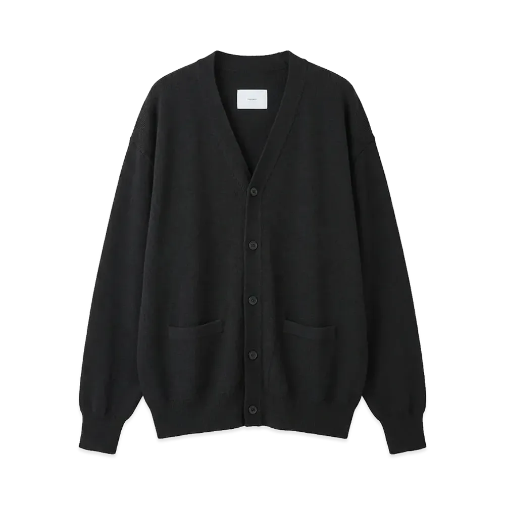 ssstein Cotton Cashmere Knit Cardigan "Black"