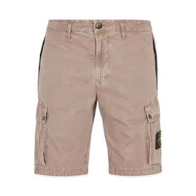 Stone Island L11WA Brushed Cotton Canvas Garment Dyed Bermuda Shorts - 24SS "Dove Gray"