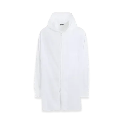 S'YTE Cotton Broad Hooded Shirt "White"