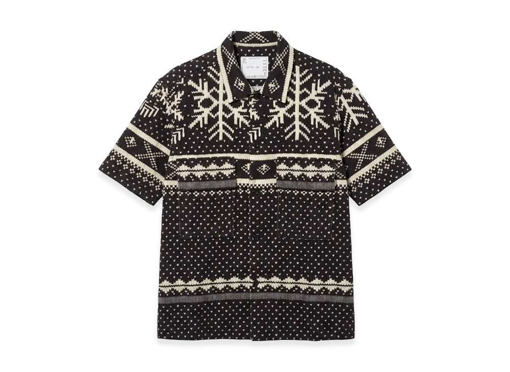 sacai Pattern Knit Print Shirt "Purple"