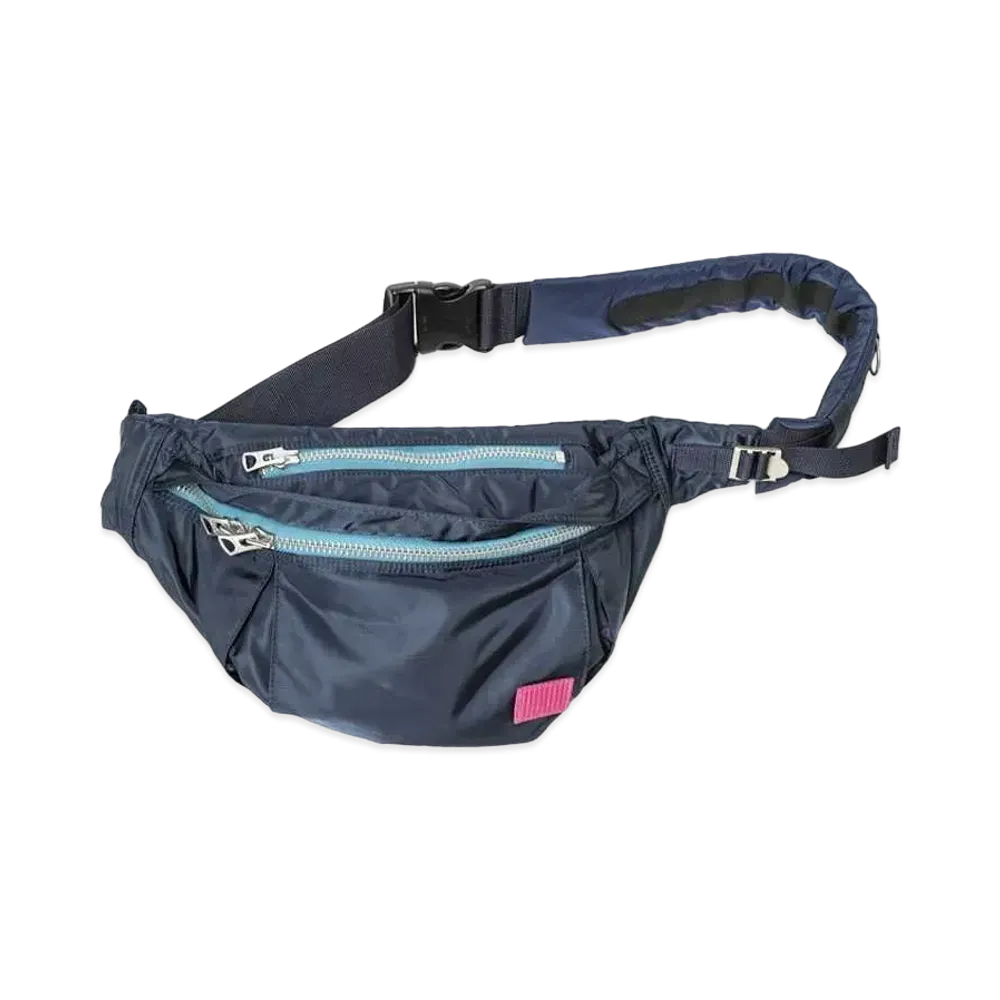 sacai x PORTER Nylon Waist Bag "Navy"
