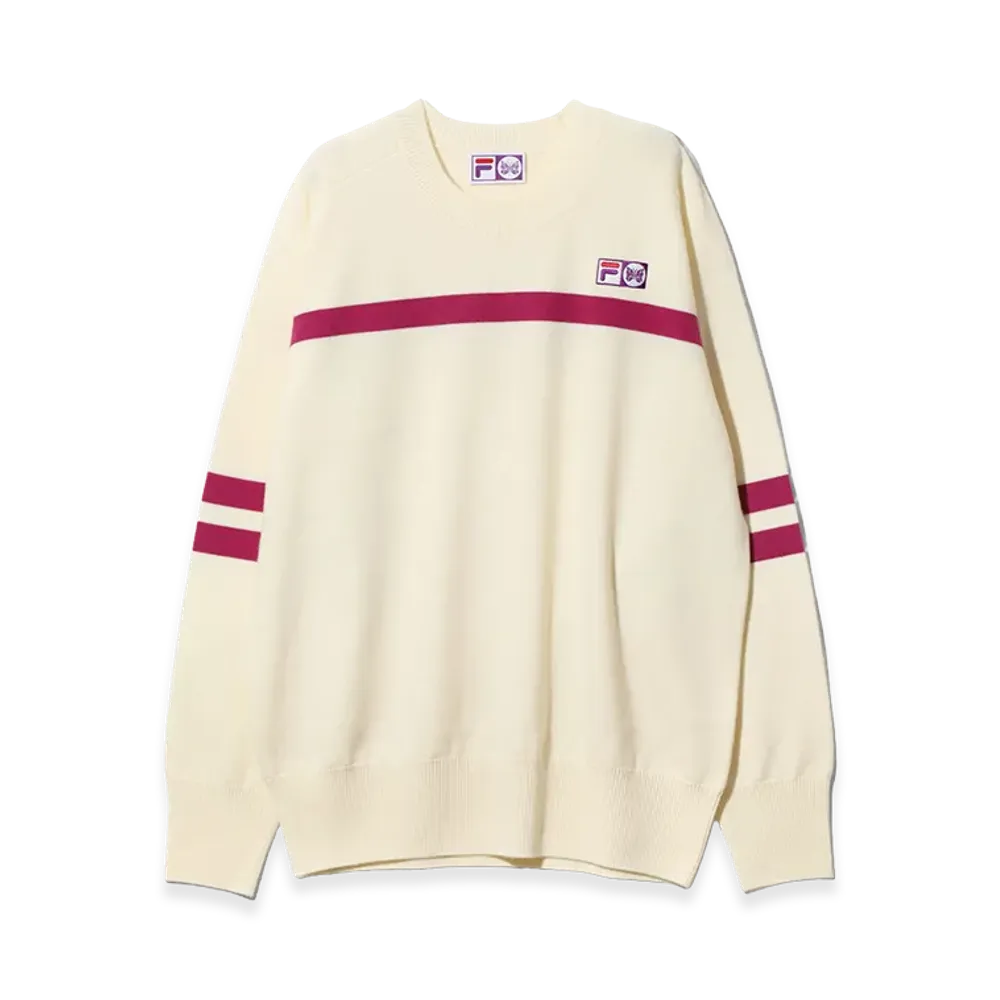 NEEDLES x FILA Heritage Sweater "White"