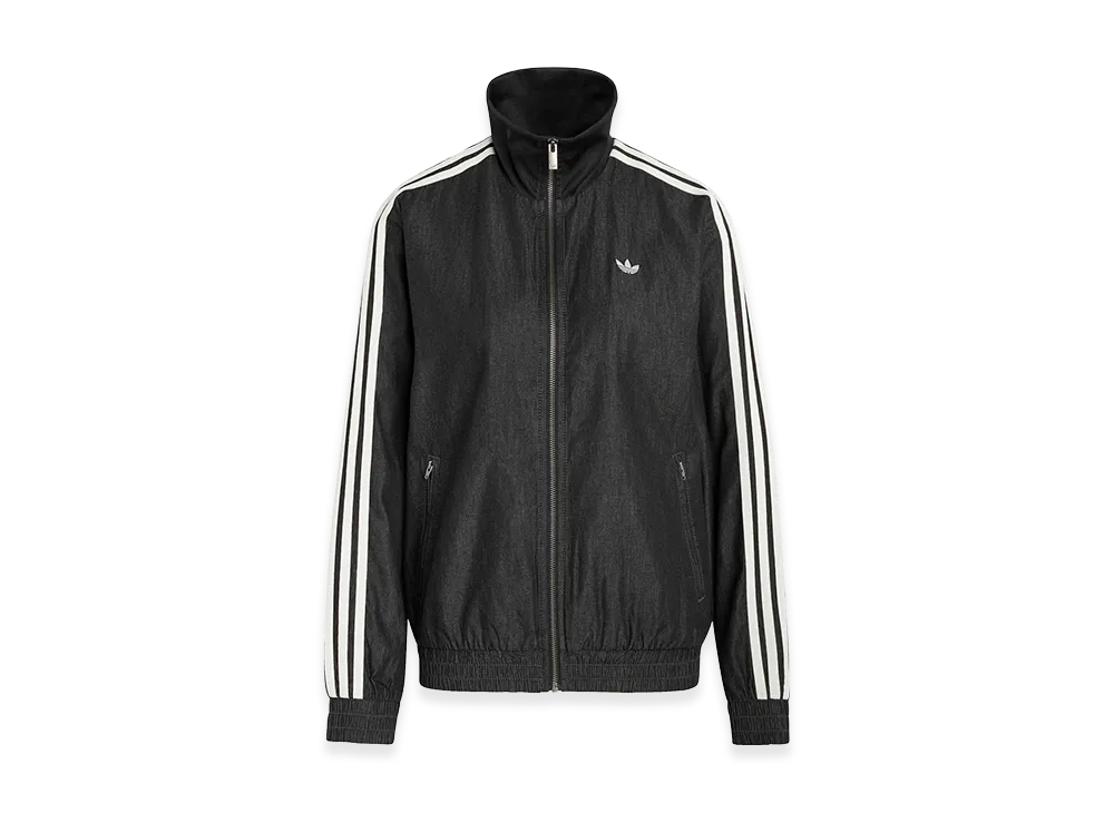 adidas Women's Denim Firebird Track Top "Medium Black Denim"