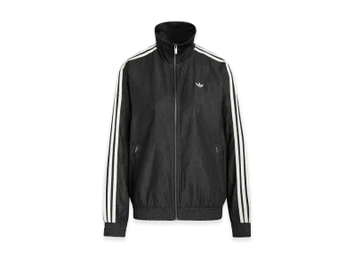 adidas Women's Denim Firebird Track Top "Medium Black Denim"