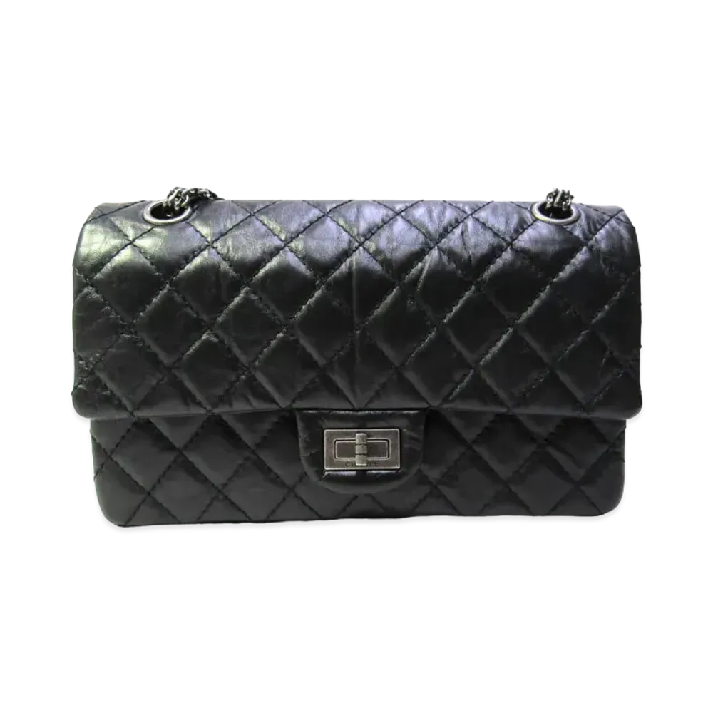 CHANEL 2.55 Lambskin Shoulder "Black"