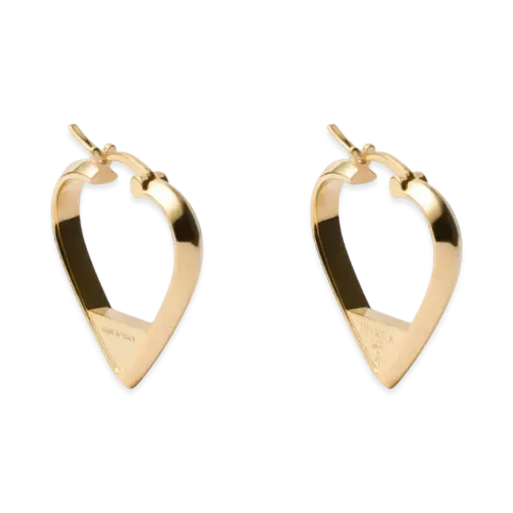 PRADA Metal Earrings "Gold"