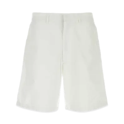 PRADA Oxford Bermuda Shorts "White"