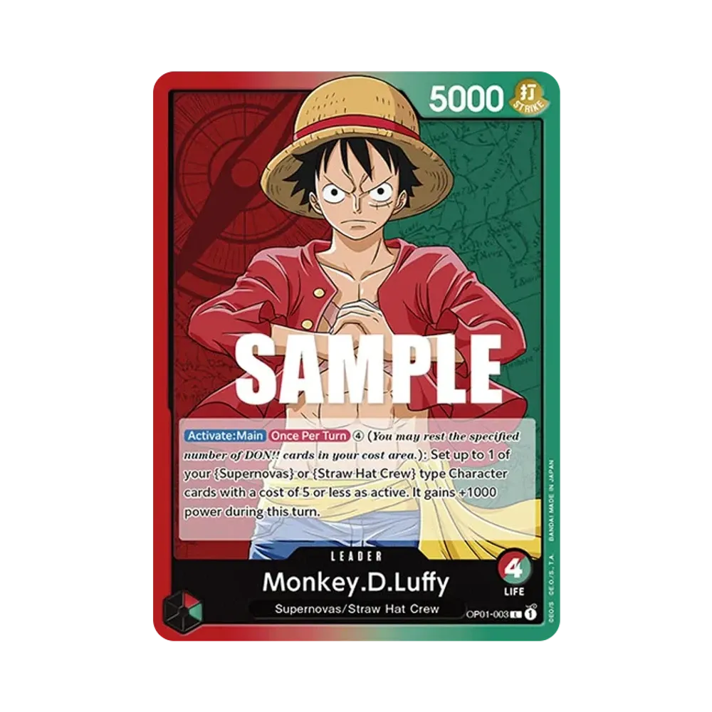 【美品】モンキー・D・ルフィ L-P [OP01-003] モンキー・D・ルフィ L-P [OP01-003] (ブースターパック ロマンス