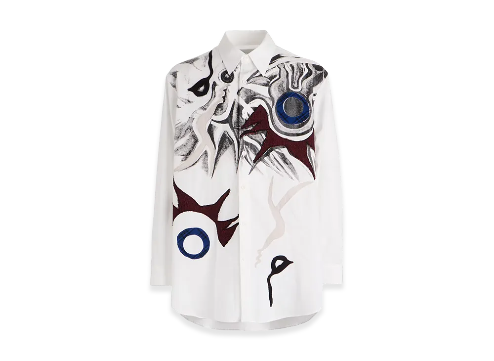 Ground Y x Taro Okamoto Mixed-Media Composition Shirts ”I Am in the Sky” "White"