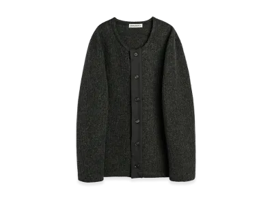 OUR LEGACY Liner Cardigan "Frosted Charcoal Press Wool"