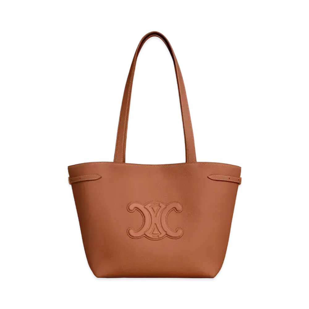 CELINE Small Cabas Anais Cuir Triomphe in Grained Calfskin "Tan"
