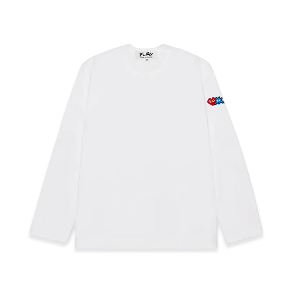 PLAY COMME des GARCONS Invader Cotton L/S T-Shirt Ladies "White"