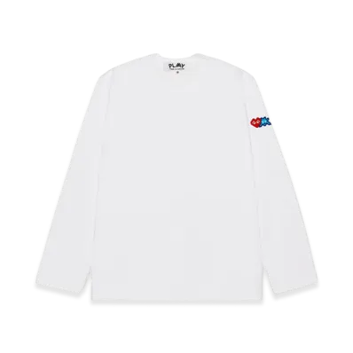PLAY COMME des GARCONS Invader Cotton L/S T-Shirt Ladies "White"