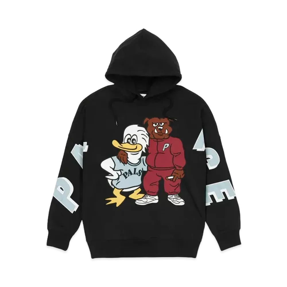 PALACE DOG AND DUCK DROP SHOULDER HOOD "Black"