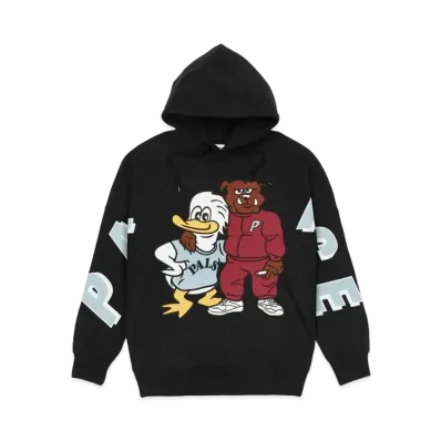 PALACE DOG AND DUCK DROP SHOULDER HOOD "Black"