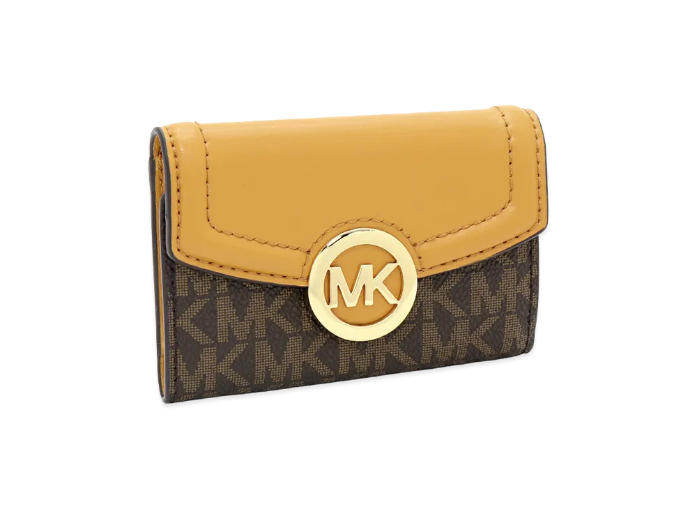 MICHAEL KORS Key Case "Brown/Marigold"