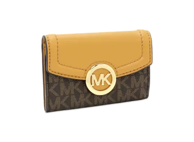 MICHAEL KORS Key Case "Brown/Marigold"