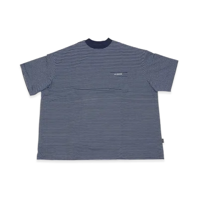 ALOUND Oversized Pocket Tee "Navy/White"