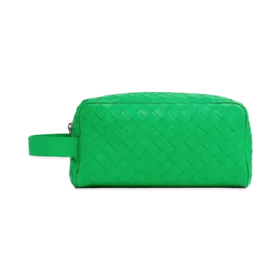 Bottega Veneta Intrecciato Travel Pouch "Parakeet"