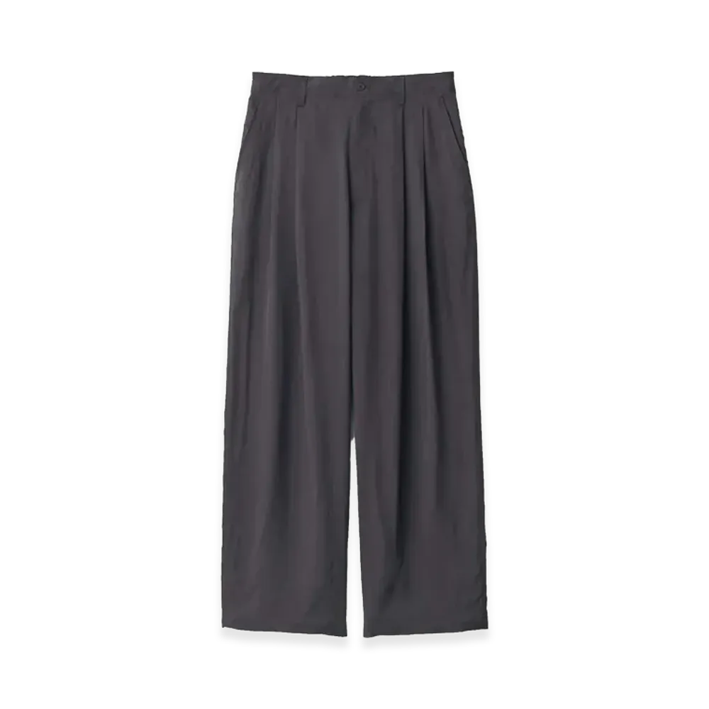 ssstein Cupro Fibril Wide Easy Trousers "Charcoal"