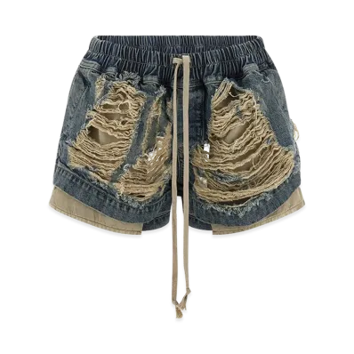 Rick Owens DRKSHDW Women's Fog Boxers Shorts "Blue"