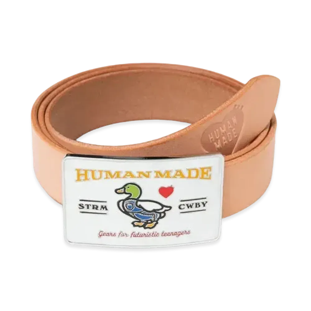 HUMAN MADE SOUVENIR LEATHER BELT "White"