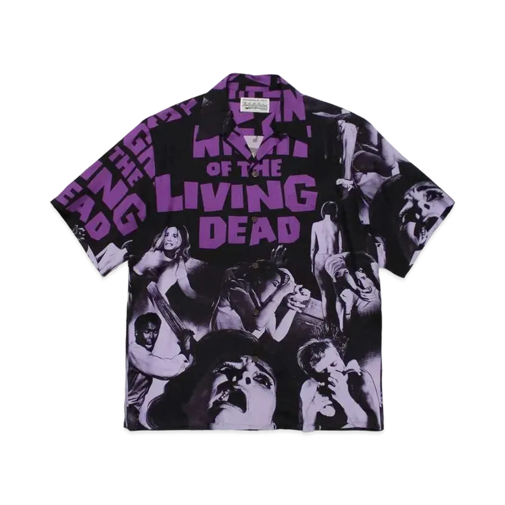WACKO MARIA NIGHT OF THE LIVING DEAD / HAWAIIAN SHIRT "Purple"