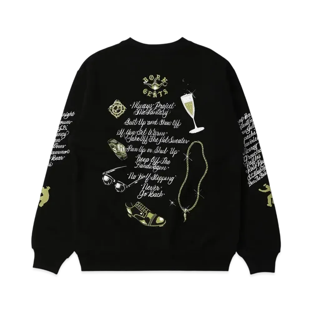 UNION x Born x Raised Gents Of Desire Rules Crewneck "Black"