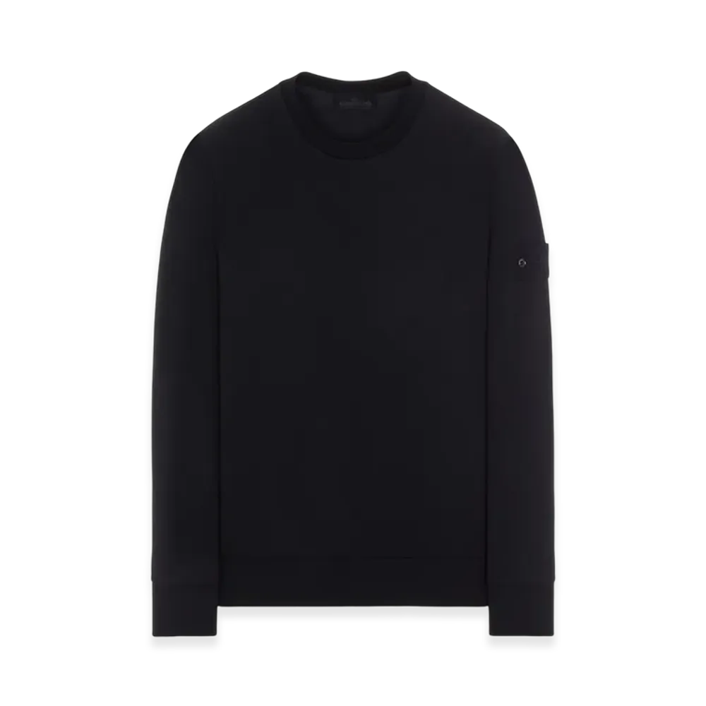 Stone Island 632F3 Ghost Piece Cotton Stretch Fleece Sweatshirt - 22SS "Black"