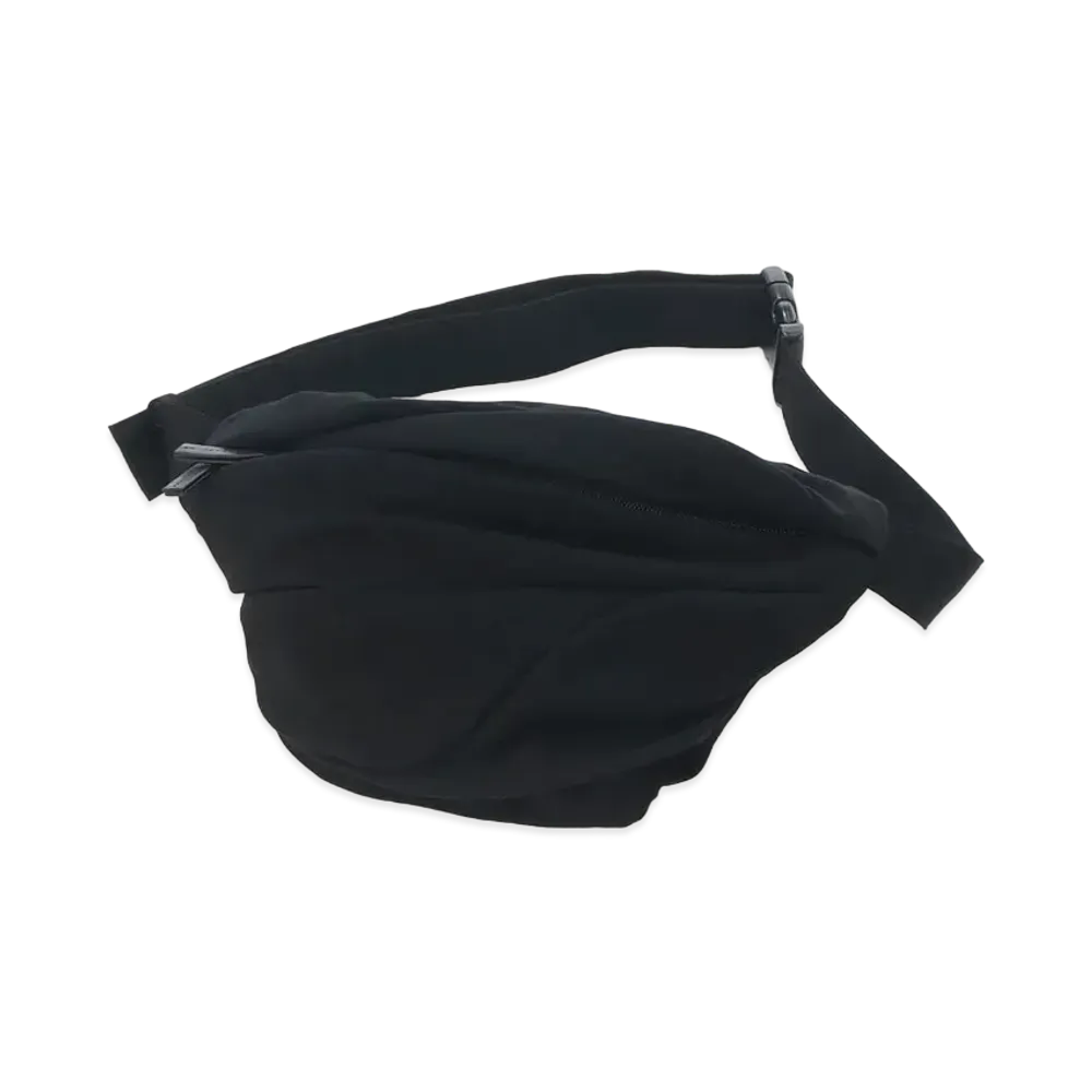 Yohji Yamamoto Y's WOOL GABARDINE PANELED DRAPE BAG "Black"
