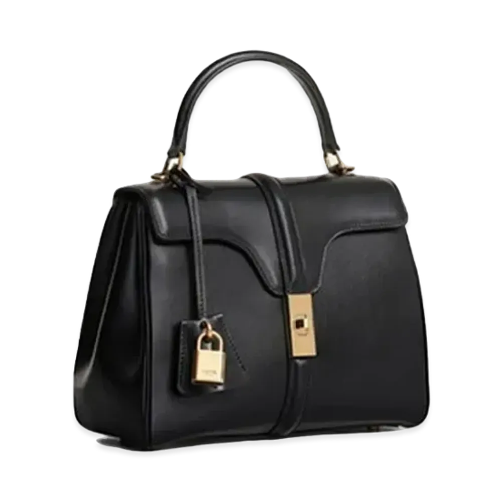 CELINE Small 16 Bag in Satinated Calfskin "Black"