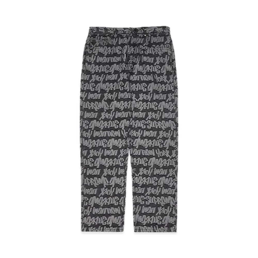 Supreme Fat Tip Jacquard Regular Jean "Black"