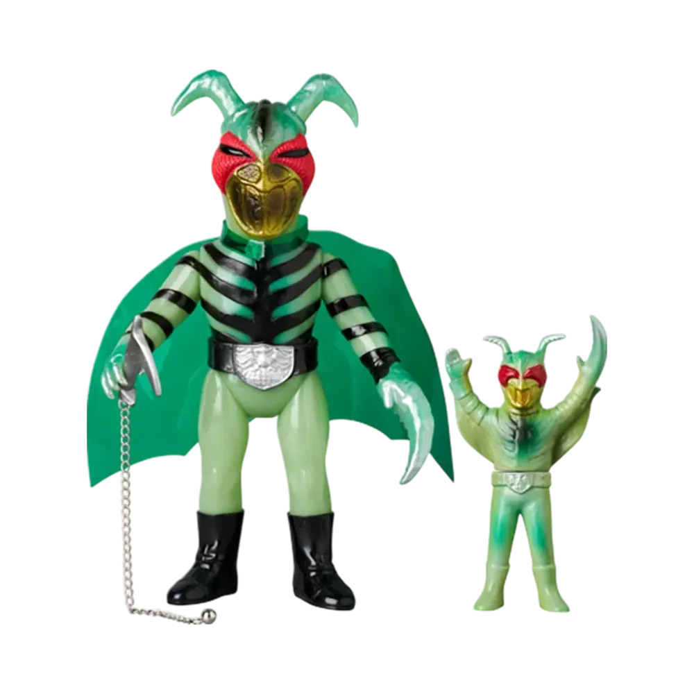 MEDICOM TOY "Toei Retro Sofvi Collection" -Masked Rider- Kamakiri Man (Chain Hook Ver.) + Mini Soft Vinyl