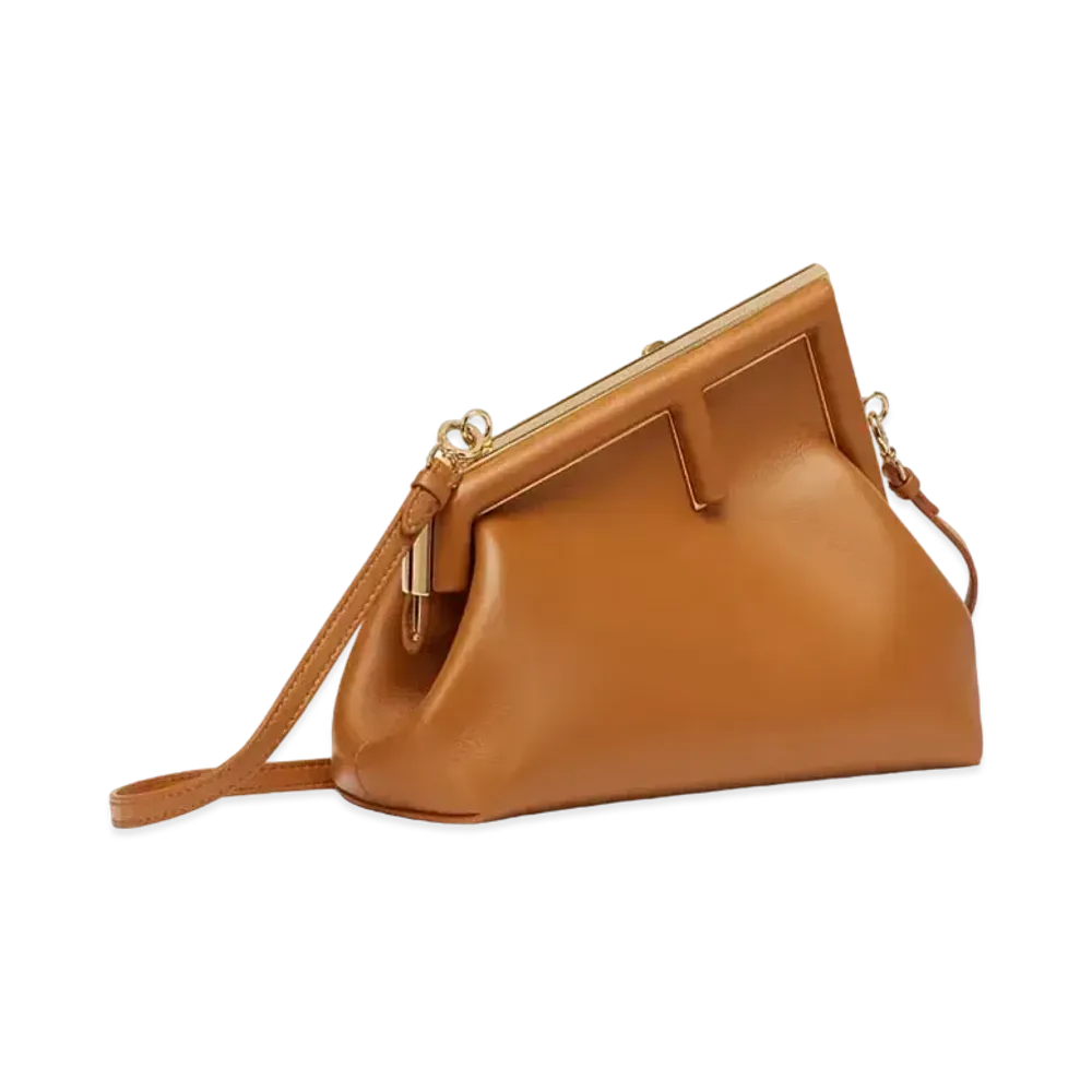 FENDI First Small Leather Bag "Brown"