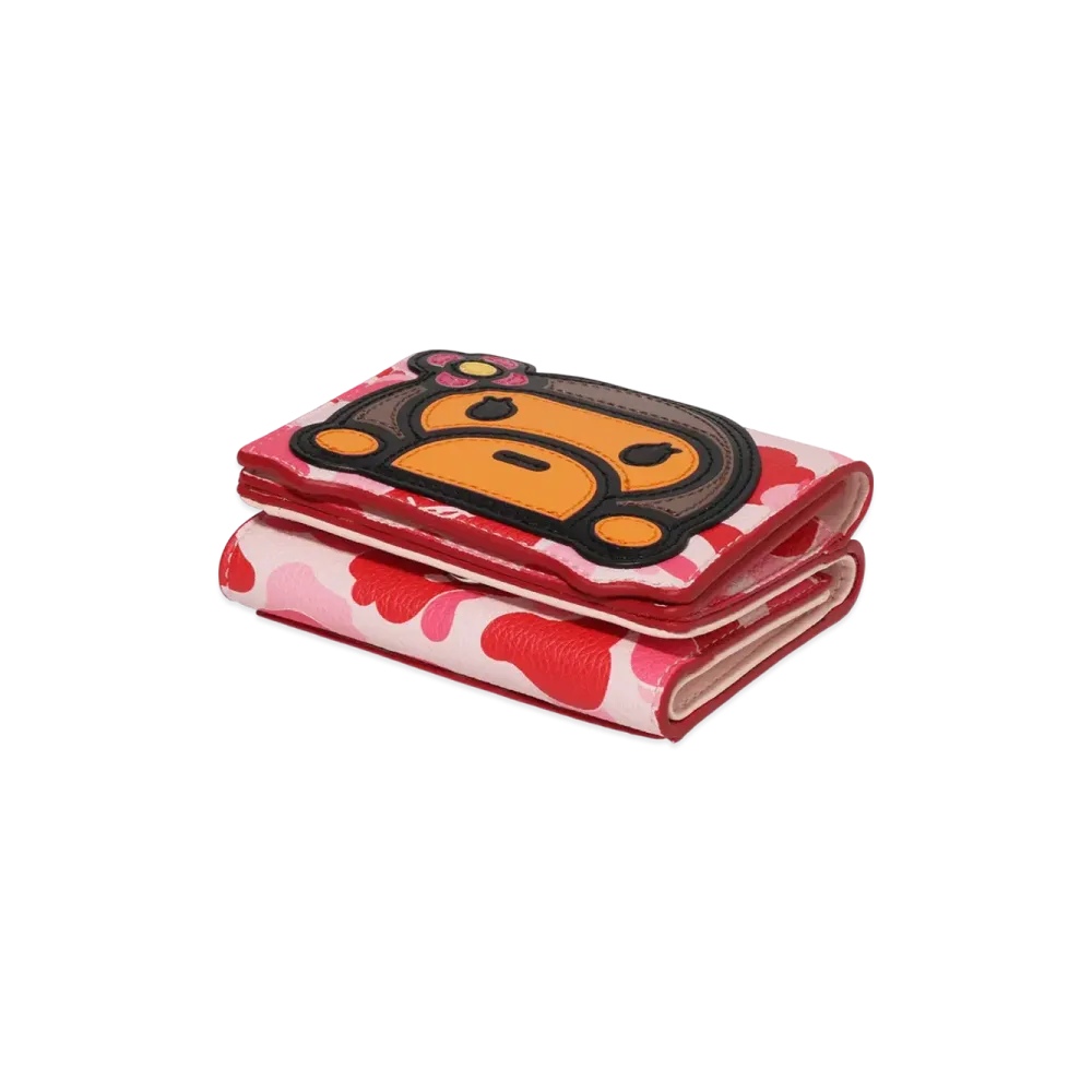A BATHING APE ABC Camo Baby Lisa Leather Wallet "Pink"