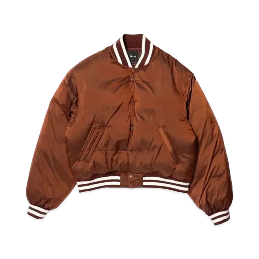 BEAMS Down Varsity Jacket "Brown"