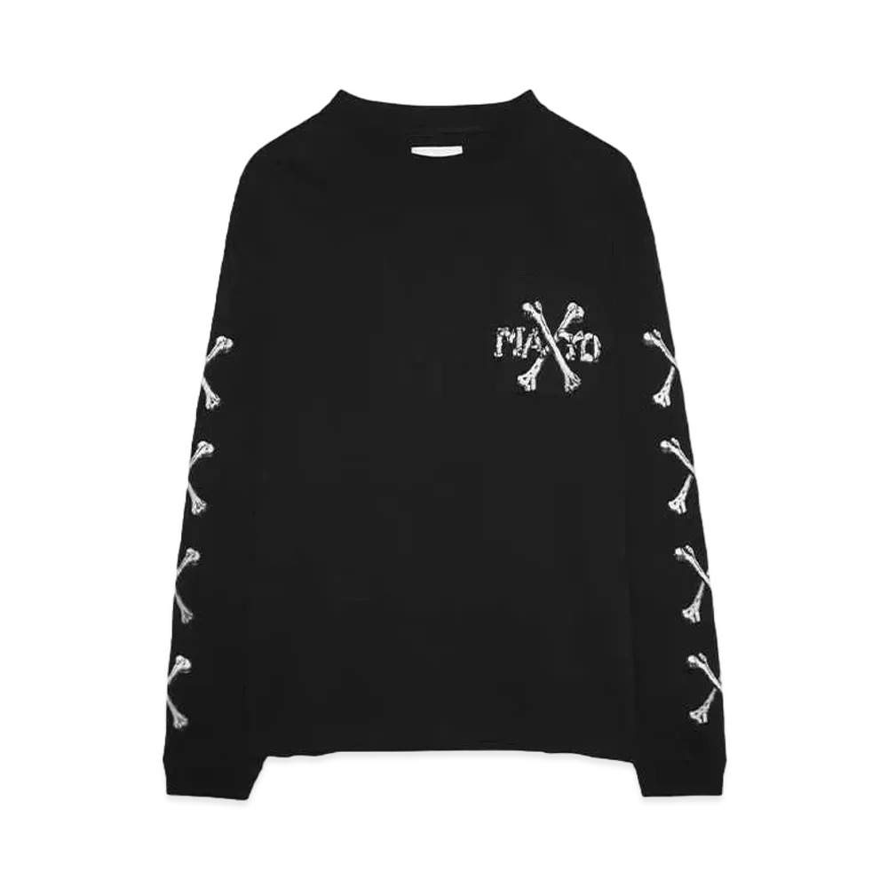 MAYO MAYO CROSS BONES EMBROIDERY LONG SLEEVE TEE "BLACK"