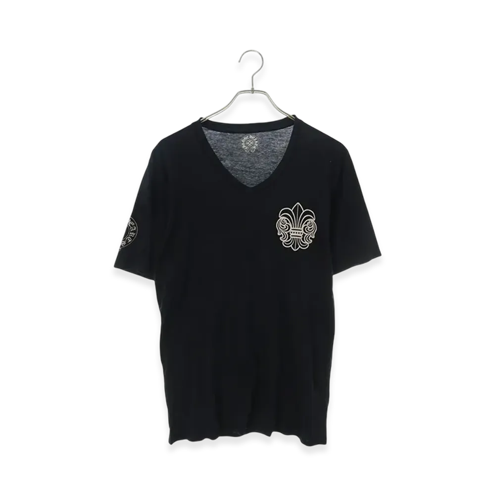 Chrome Hearts BS Fleur Horseshoe V-Neck T-Shirt "Black"