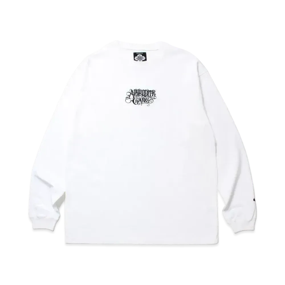 APHRODITEGANG Gakkin x Budspool Kabatsu Classic Logo L/S Tee "White Black"