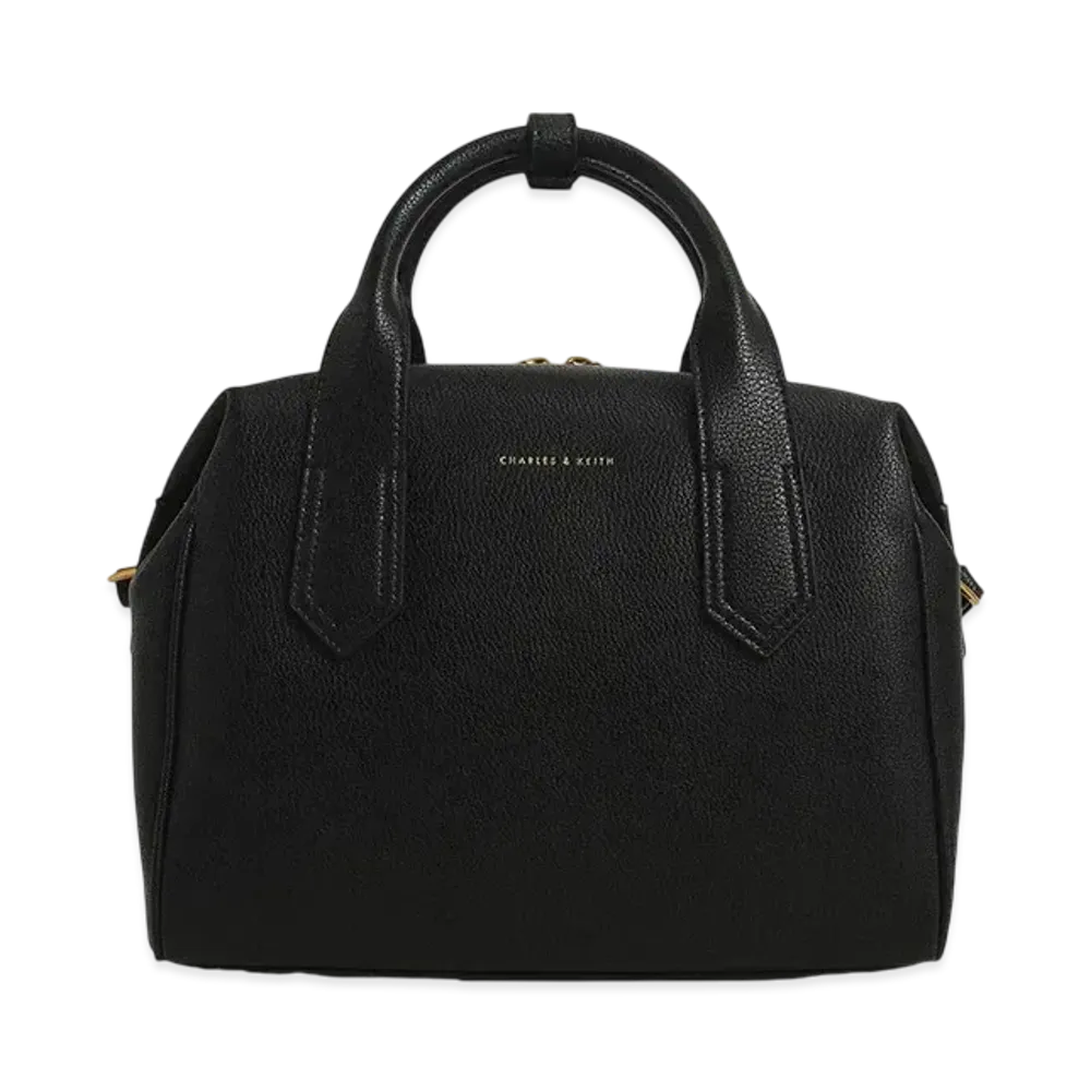 CHARLES & KEITH Double Handle Mini Duffel Bag "Black"