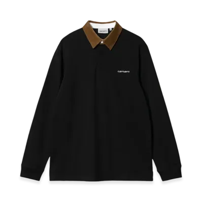 Carhartt WIP Cord Rugby Polo "Black"
