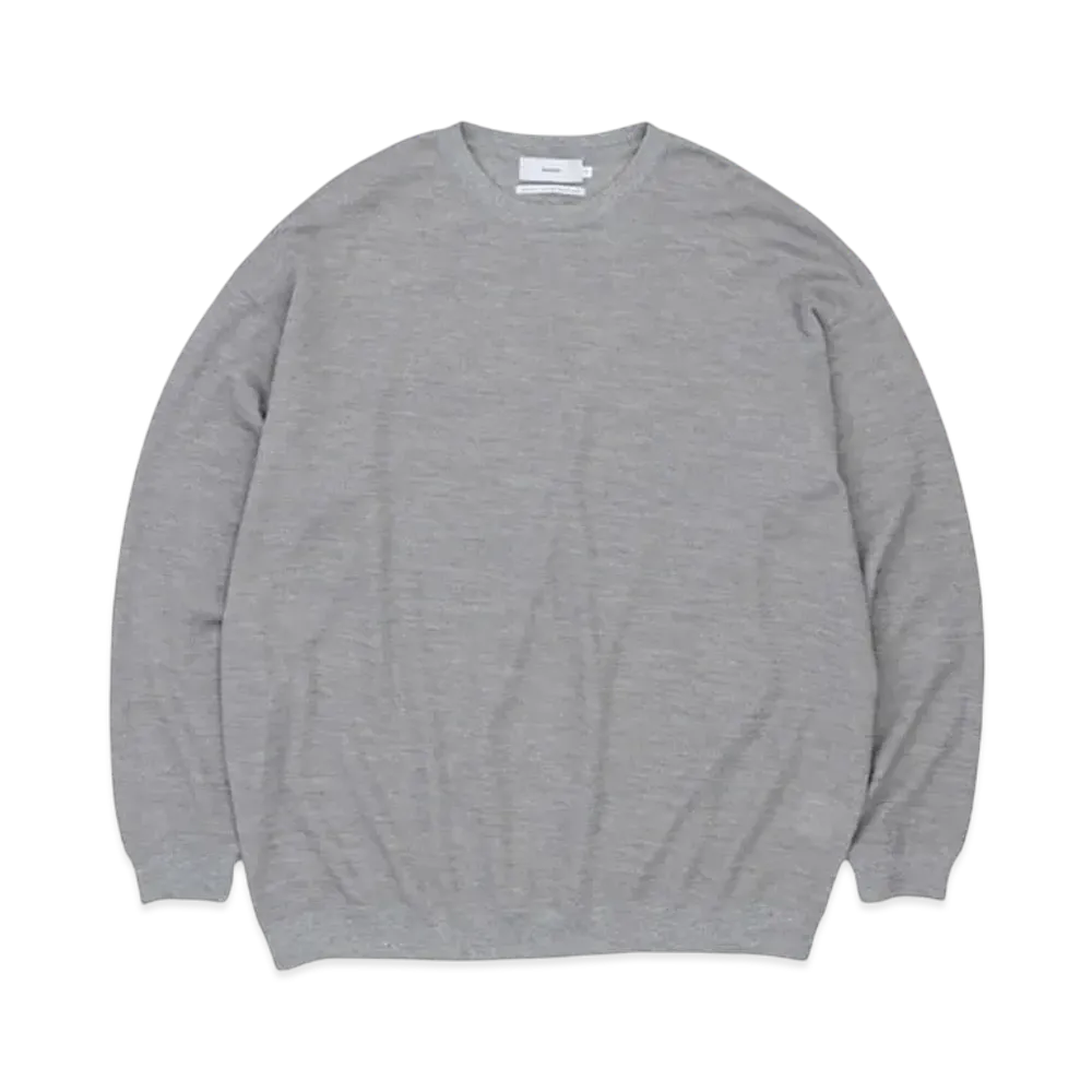 Graphpaper Wool Honeycomb Crew Neck Thermal "Grey"