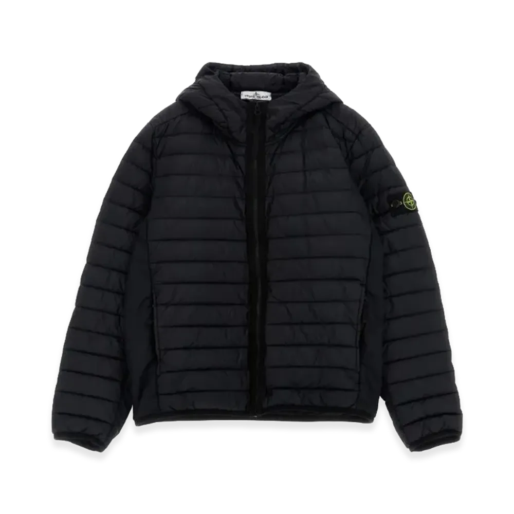 Stone Island Kids Hooded Down Jacket "Blue"