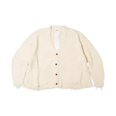 doublet Backbone Knit Cardigan "Ivory"