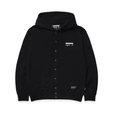 NEIGHBORHOOD x agnes b. Sweat Snap Hoodie LS "Black"