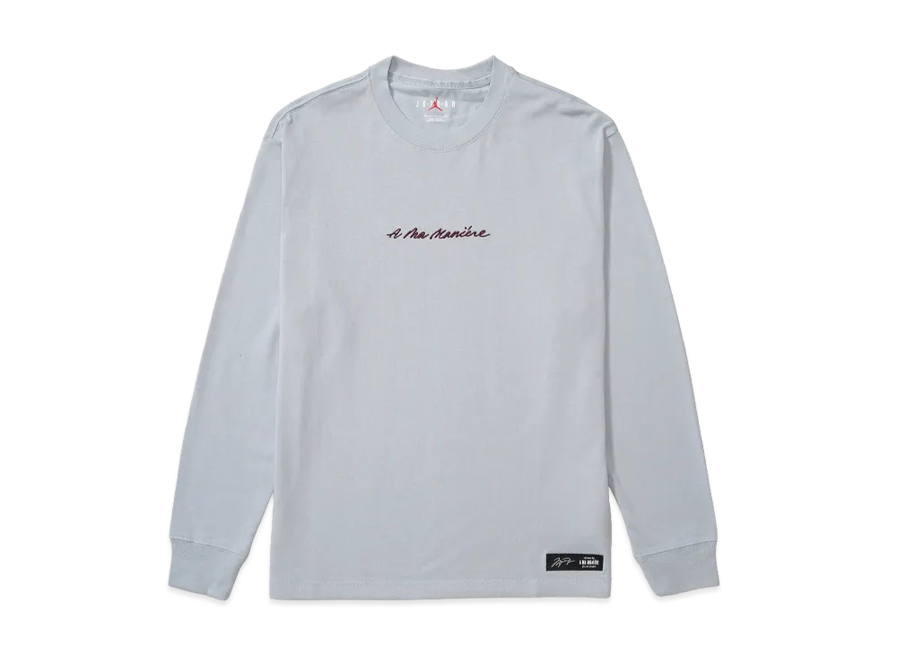 Jordan A ma maniere Long sleeve Tee "Obsidian Mist"