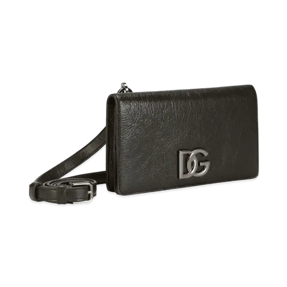 Dolce&Gabbana Crossbody Wallet Matnappa Leather DG Over Lapping Logo "Multicolor"