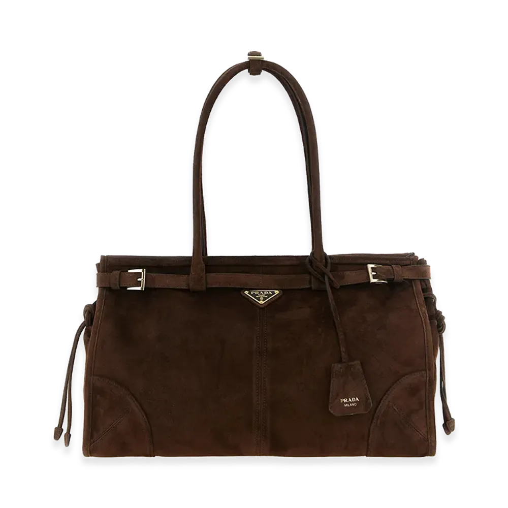 PRADA Women's Bonnie Large Handbag "Brown"